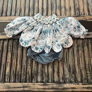 Virginia Blue Diaper Set